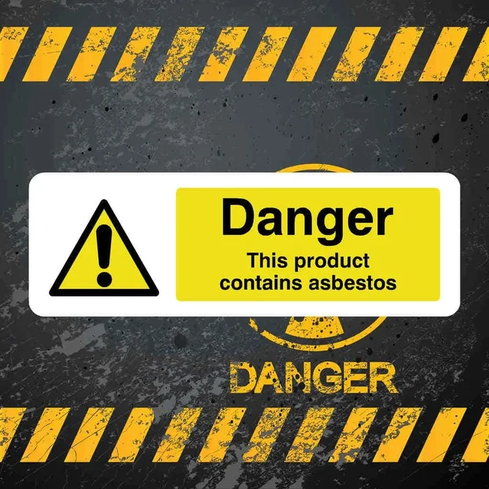 Contains Asbestos Sign