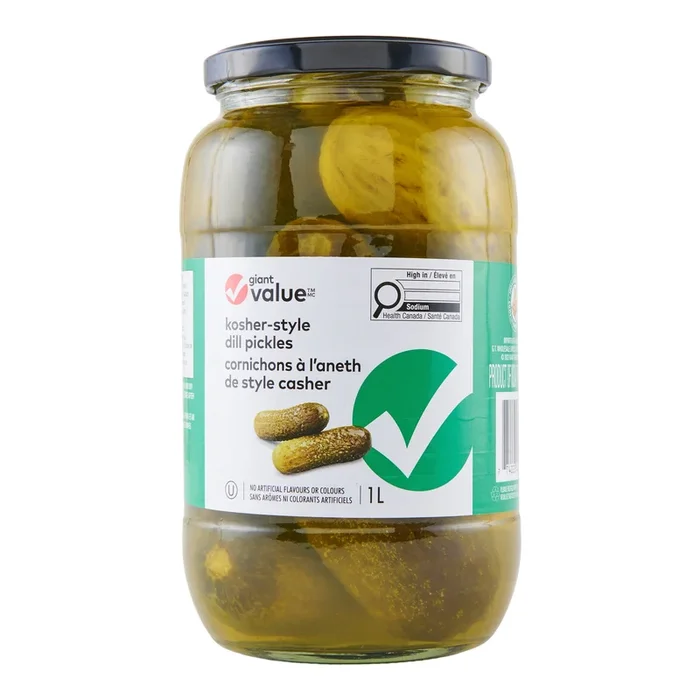 Cornichons Kascher Giant Value – 1 L