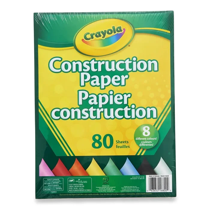 Crayola Construction Paper, Multicolour, 80-Pack