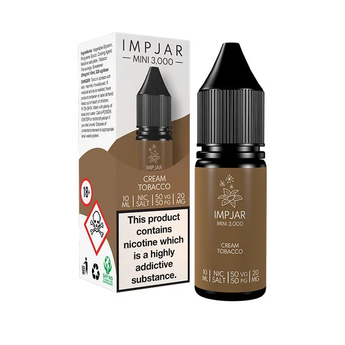 Cream Tobacco 10ml Nic Salt E-Liquid by Imp Jar