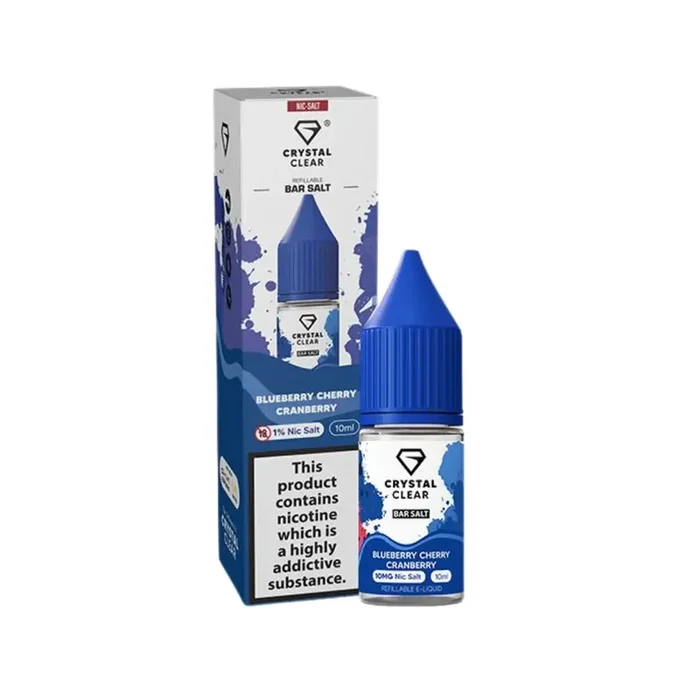 Crystal Clear Blueberry Cherry Cranberry 10ml Nic Salt E-liquid