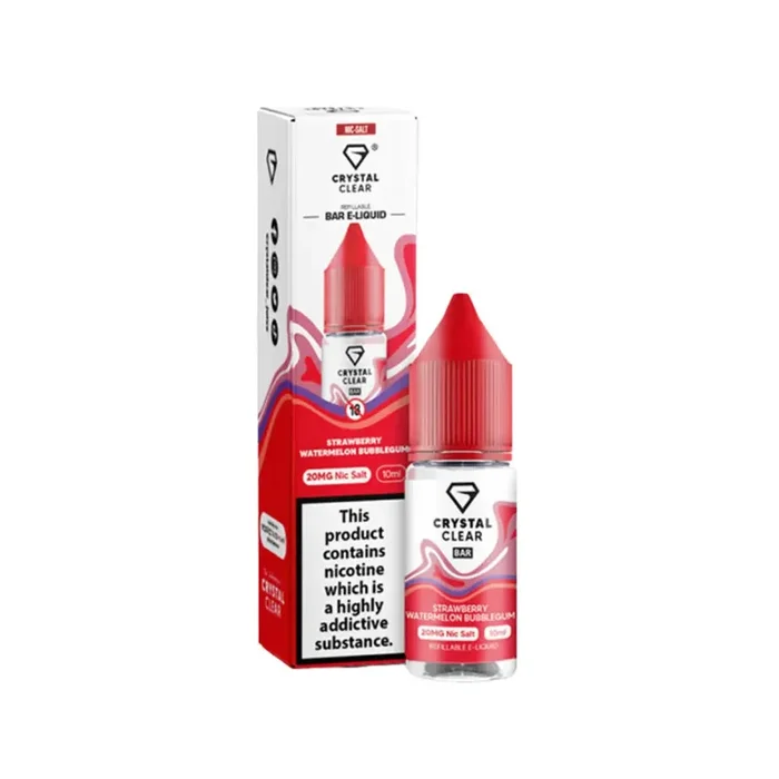 Crystal Clear Strawberry Watermelon Bubblegum 10ml Nic Salt E-liquid