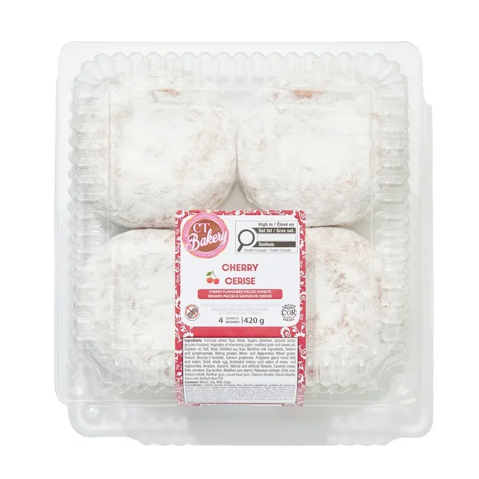 CT Bakery Paczki Cherry Donut, 4-Pack