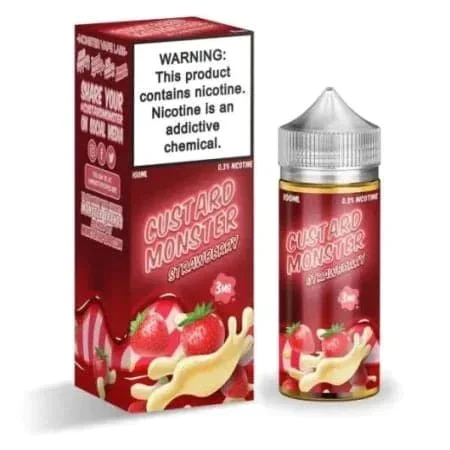 Custard Monster – Strawberry Custard 100ml