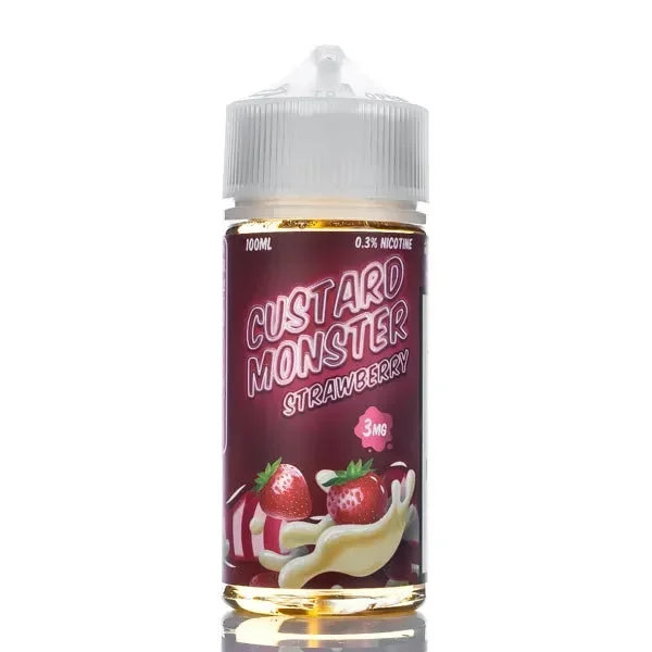 Custard Monster – Strawberry Custard – 100ml