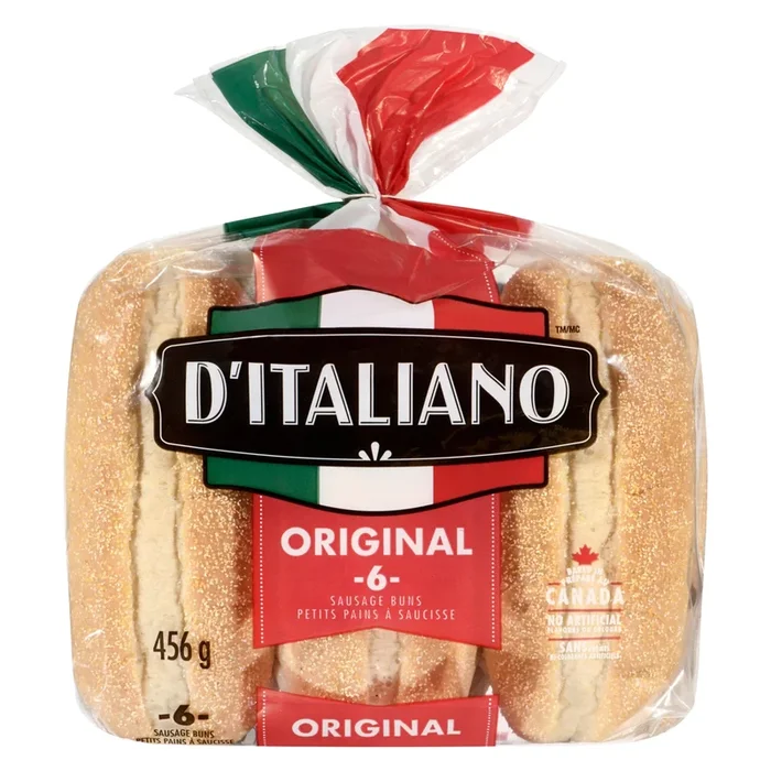 D’Italiano Original Sausage Buns 6pk. – 456g