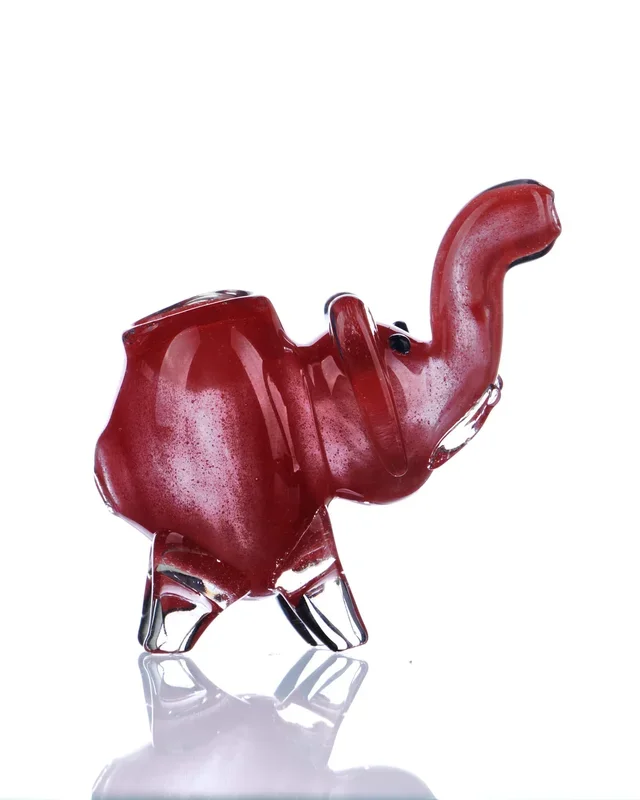 Dainty Glass Elephant Pipe