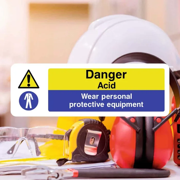 Danger Acid PPE Sign