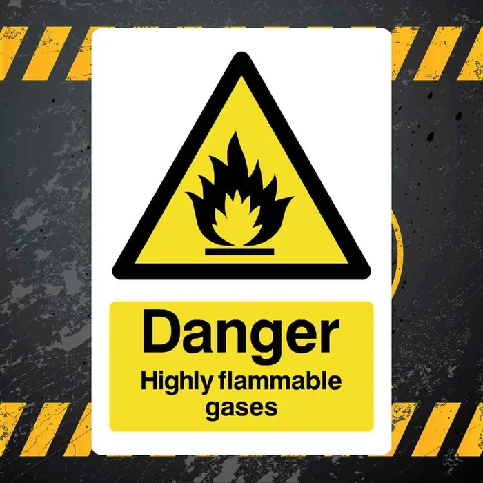 Danger Flammable Gases Sign