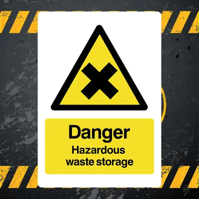 Danger Waste Storage Sign
