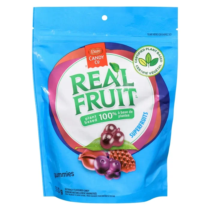 Dare Candy Co Realfruit Superfruits Gummies Naturally Flavoured Candy, 350-g