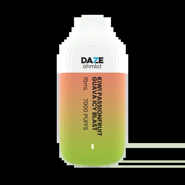 DAZE DISPOSABLE KIWI PASSION FRUIT GUAVA ICY BLAST 5% 7000 PUFFS
