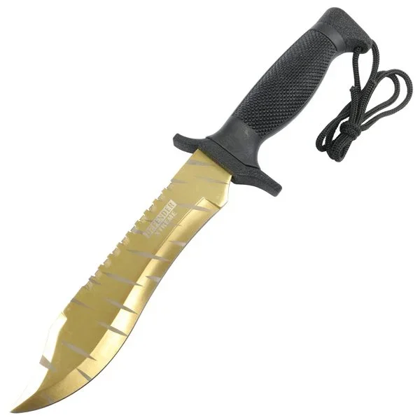 Defender-Xtreme – 12″ Gold Tiger Tactical Bowie Knife
