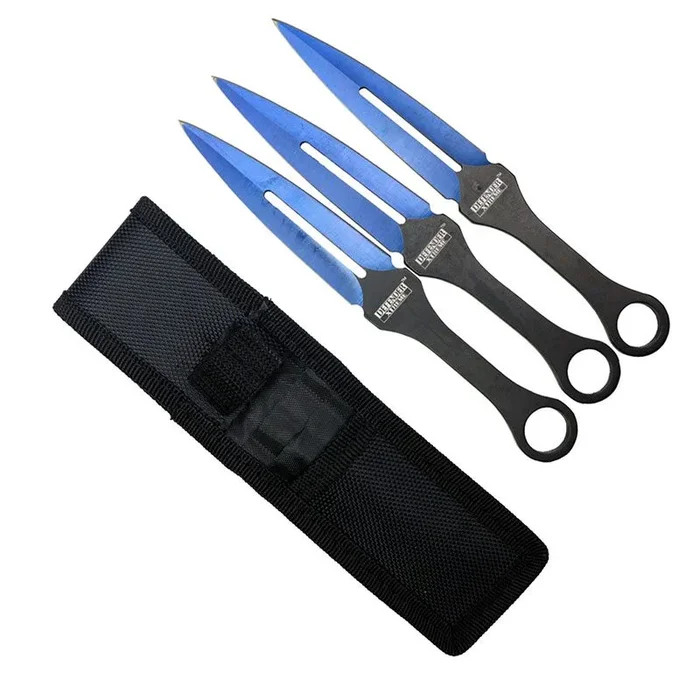 Defender-Xtreme – 7″ Blue Blade Velocity Strike Knife Set
