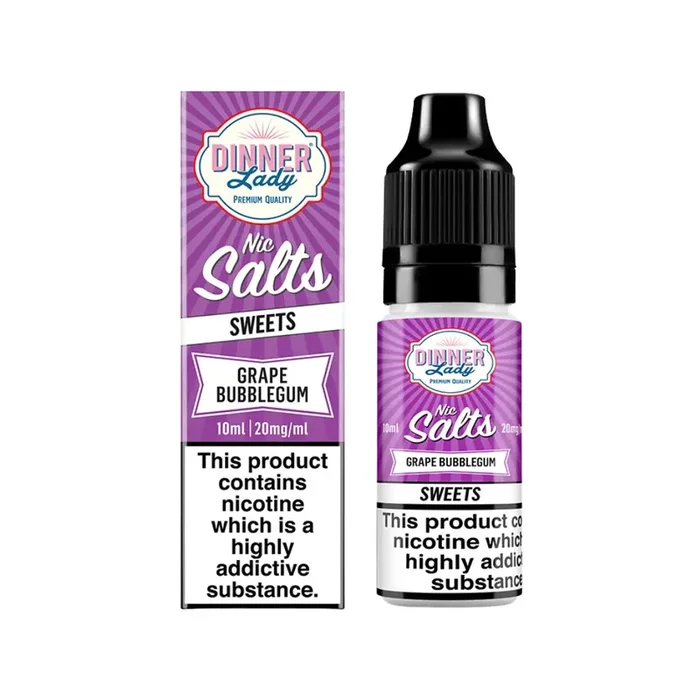 Dinner Lady Grape Bubblegum 10ml Nic Salt