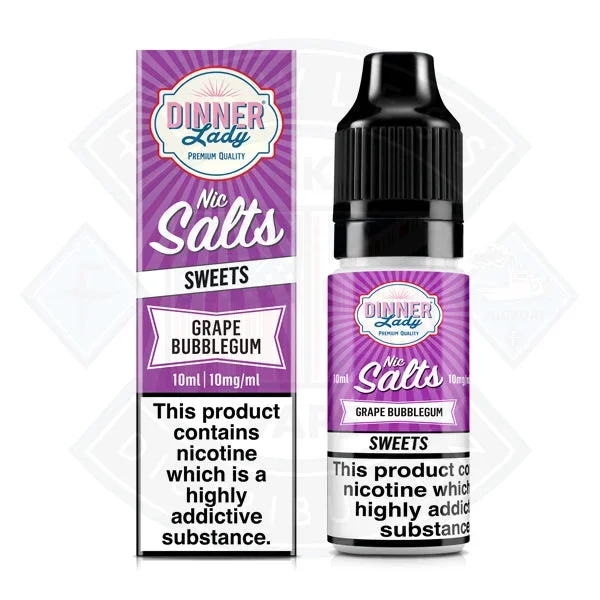 Dinner Lady Nic Salt – Sweets – Grape Bubblegum 10ml