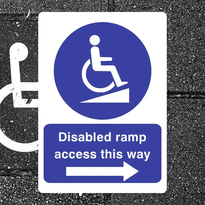 Disabled Ramp Access Right Sign