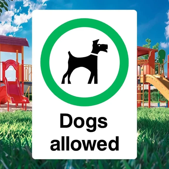 Dogs Allowed Sign
