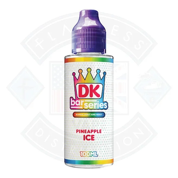Donut King Bar Series – Pineapple Ice 0mg 100ml Shortfill