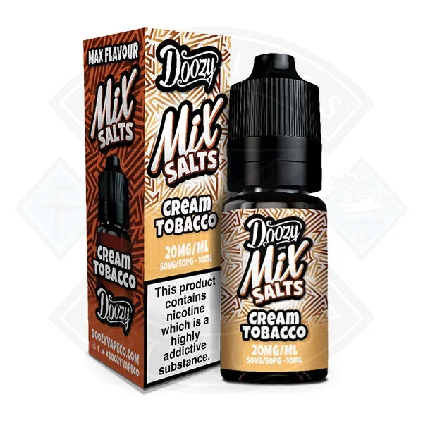 Doozy Vape Mix Salts Cream Tobacco 50/50 10ml e-liquid