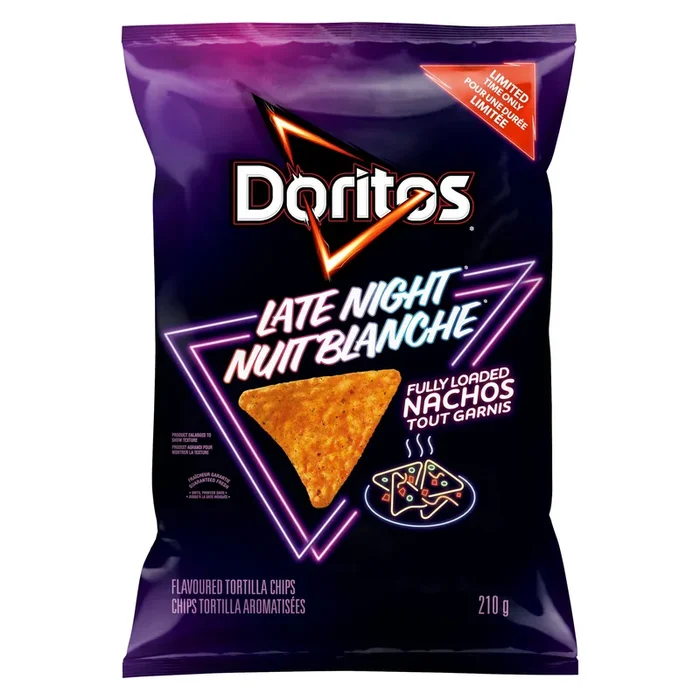 Doritos Late Night Flavoured Tortilla Chips Fully Loaded Nachos, 210 g