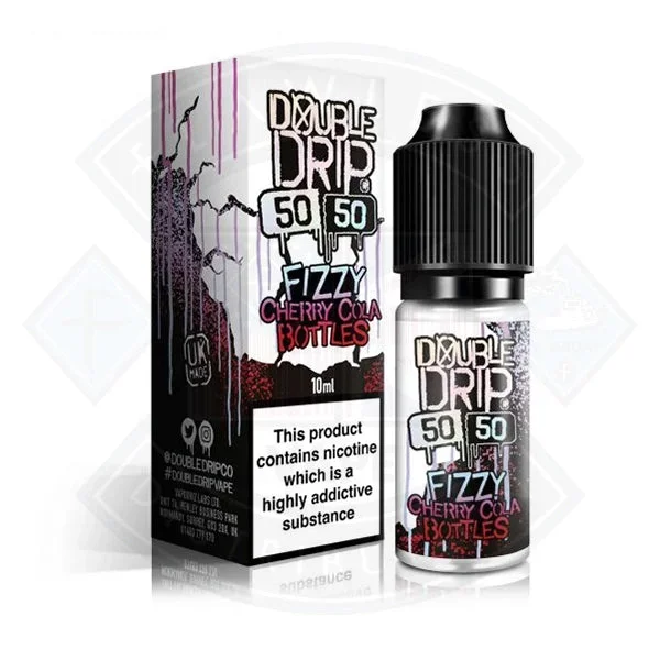 Double Drip 50:50 Fizzy Cherry Cola Bottles – 10ml