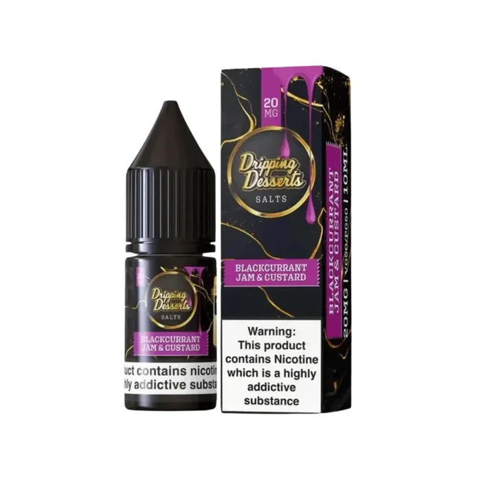 Dripping Desserts Blackcurrant Jam & Custard 10ml Nic Salt E-liquid