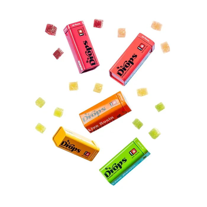 Drops “CLASSIC THC” Live Rosin Infused THC 5mg Jellies – 20 Count