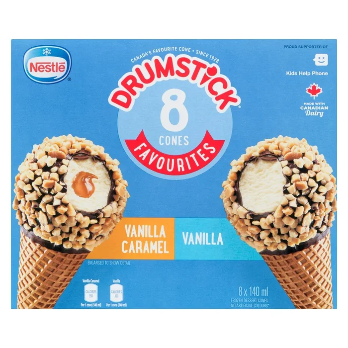 Drumstick Frozen Dessert Cones, 8-Pack
