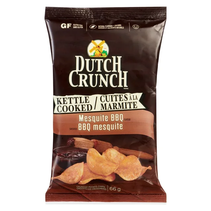 Dutch Crunch Croustilles Croquantes Saveur de BBQ Mesquite, 66 g