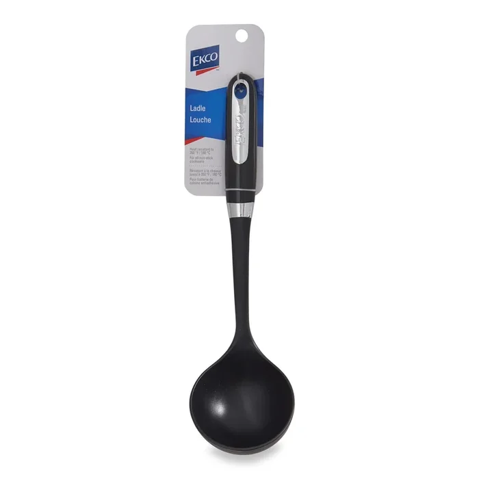 Ekco Heat-Resistant Nylon Ladle, Black, 13-in x 3.5-in