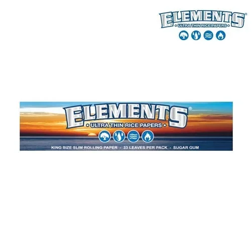 Elements King Size Slim Rice Rolling Papers