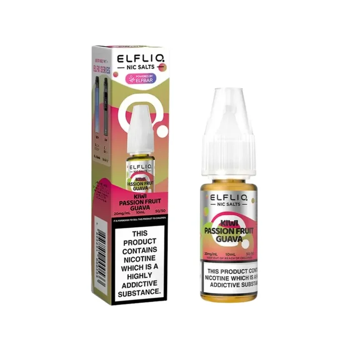 Elf Bar Elfliq Kiwi Passion Fruit Guava 10ml Nic Salt E-liquid