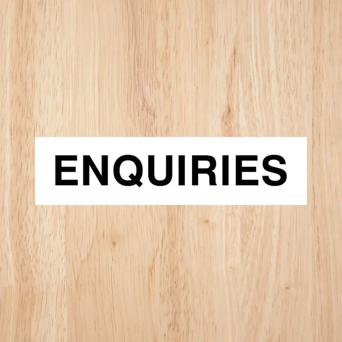 Enquiries Sign CAPS