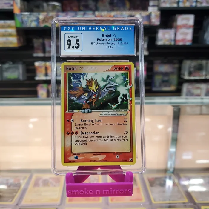 Entei GOLD Star – EX: Unseen Forces: CGC 9.5