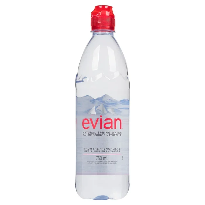Evian Eau Source Naturelle, 750 ml