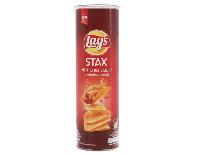Exotic Lays Stax Hot Chili Squid Flavor (Thailand)
