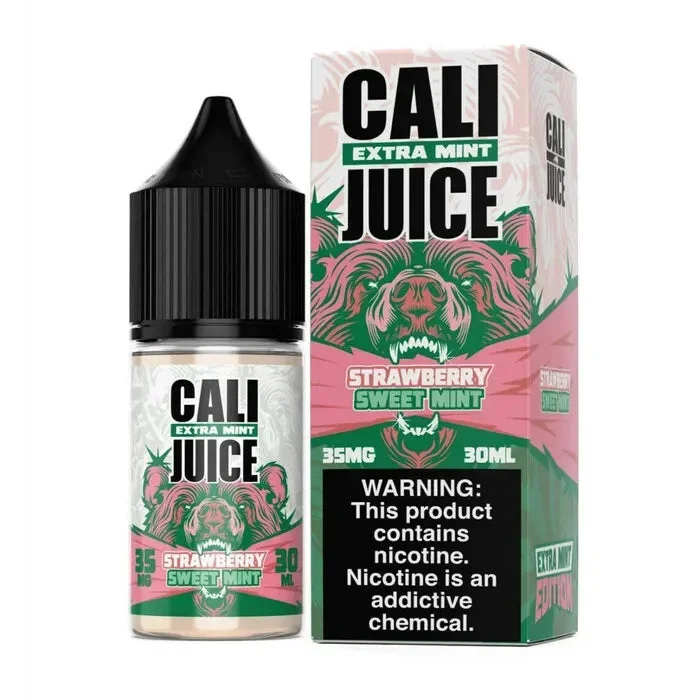 Extra Mint Strawberry Sweet Mint Nicotine Salt by Cali Juice