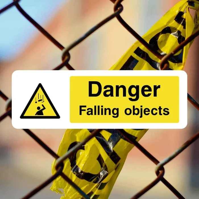Falling Objects Warning Sign