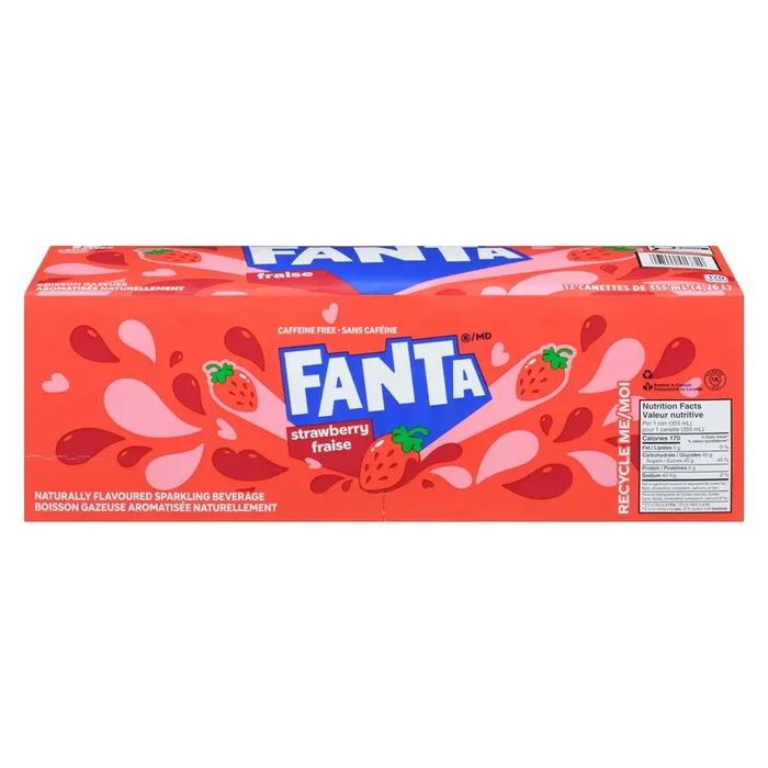 Fanta Strawberry, 12-Pack, 355 ml