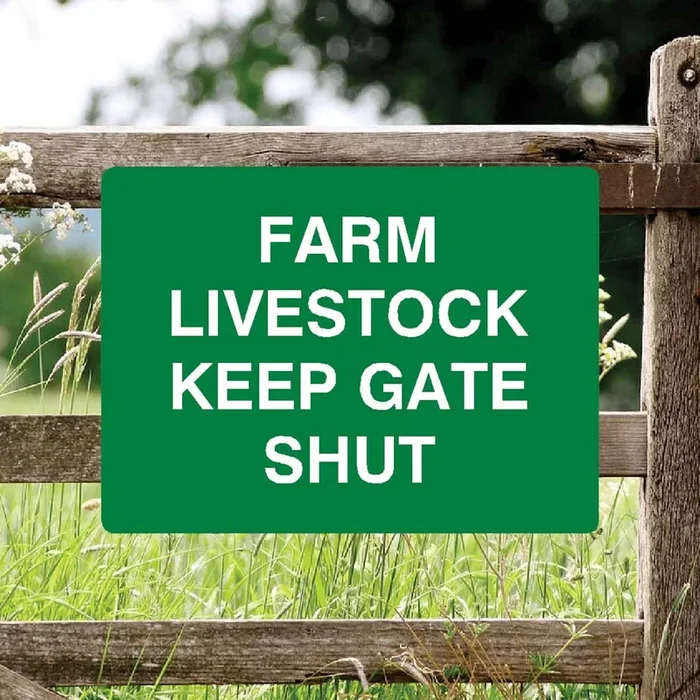 Farm Livestock Keep Gate Shut Full Colour Sign