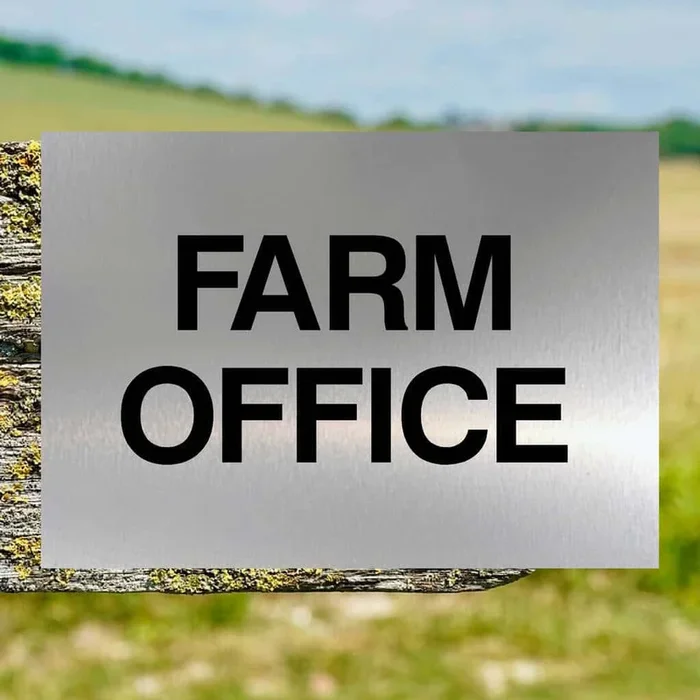 Farm Office Silver Sign