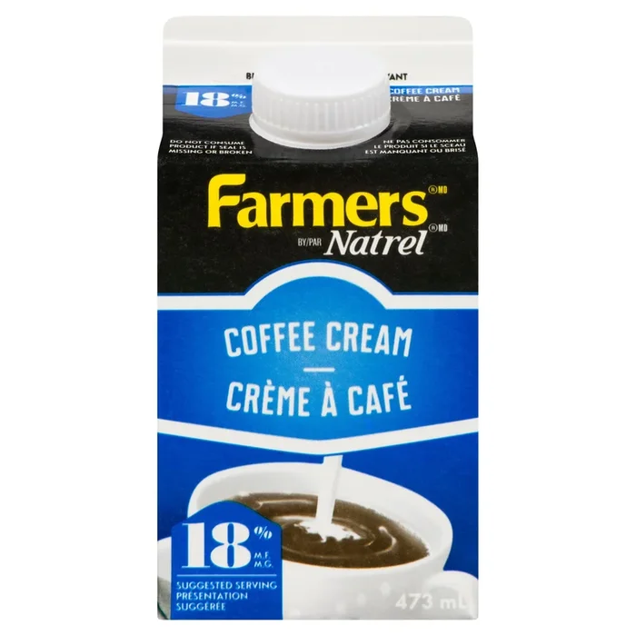 Farmers 18 % M.F. Coffee Cream, 473-ml