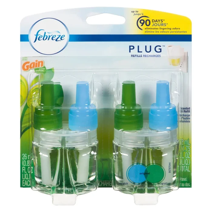 Febreze Plug Gain Air Freshener Refill, 2-Pack