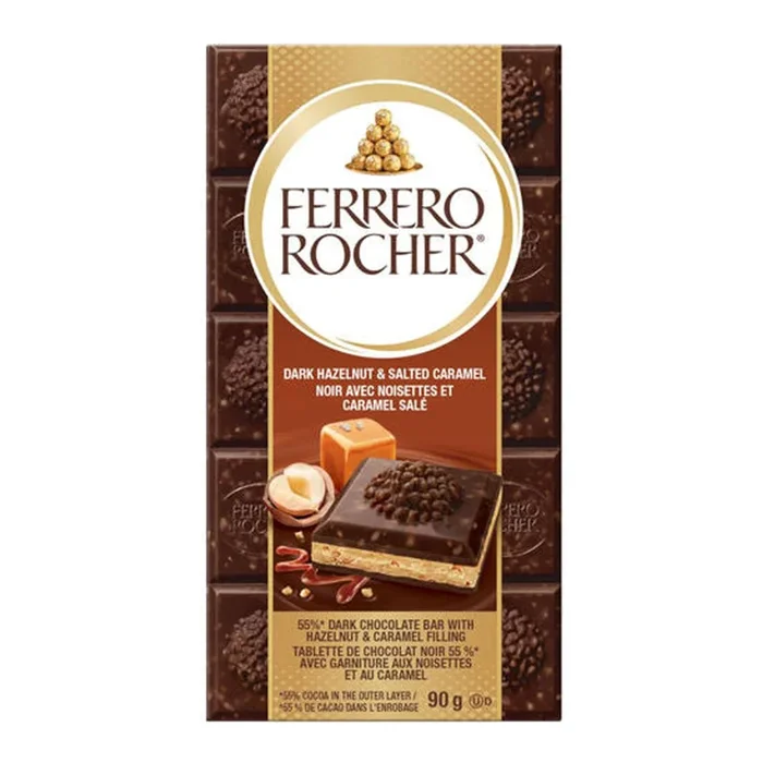 Ferrero Rocher Dark Chocolate Bar, 90-g