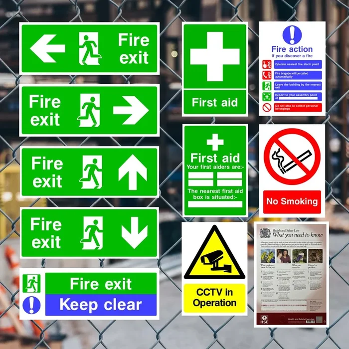 Fire Safety Sign 15 Pack + Poster – Pack K