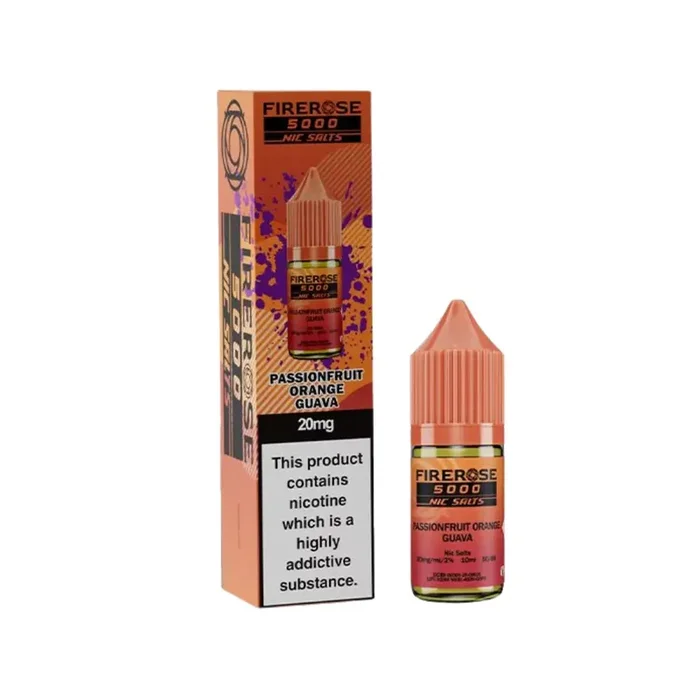 Firerose 5000 Passionfruit Orange Guava 10ml Nic Salt E-liquid by ELUX