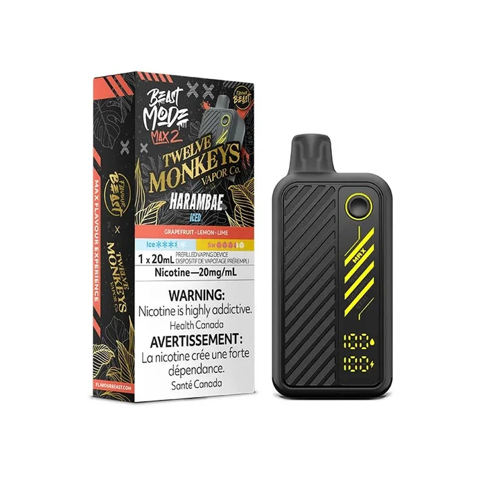Flavour Beast Beast Mode Max 2 Disposable – 12 Monkeys Harambae Iced