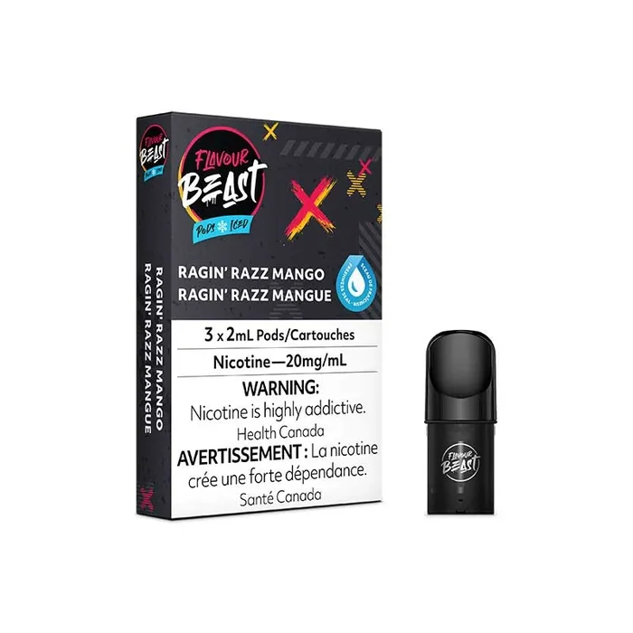 Flavour Beast Pod Pack – Ragin’ Razz Mango Iced