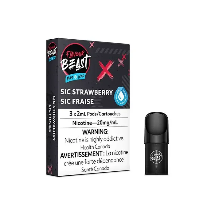 Flavour Beast Pod Pack – Sic Strawberry Iced